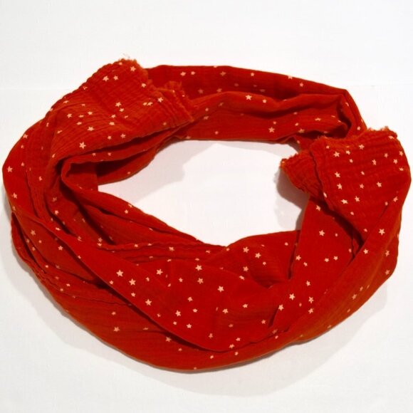 SUNDRY cute orange shawl with little stars - Picture 1 of 2